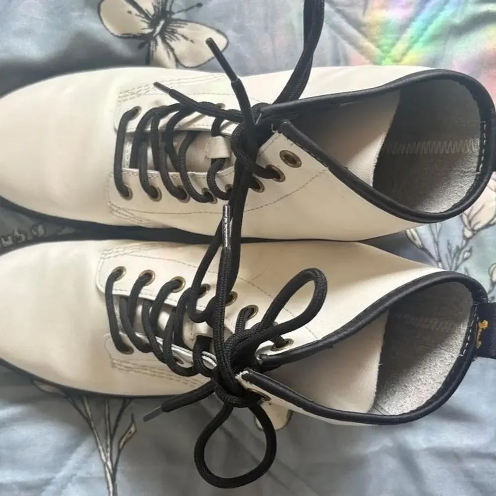 White dr martens boots drmartens